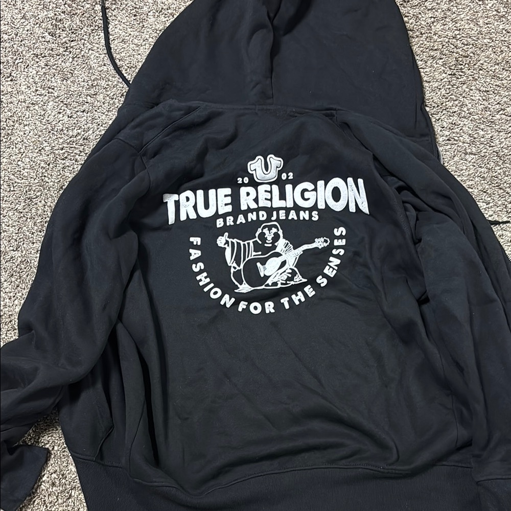 LIKE NEW True Religion Black Graphic Hoodie